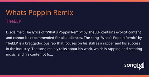 The Meaning Behind The Song: What’s Poppin Remix (What’s 